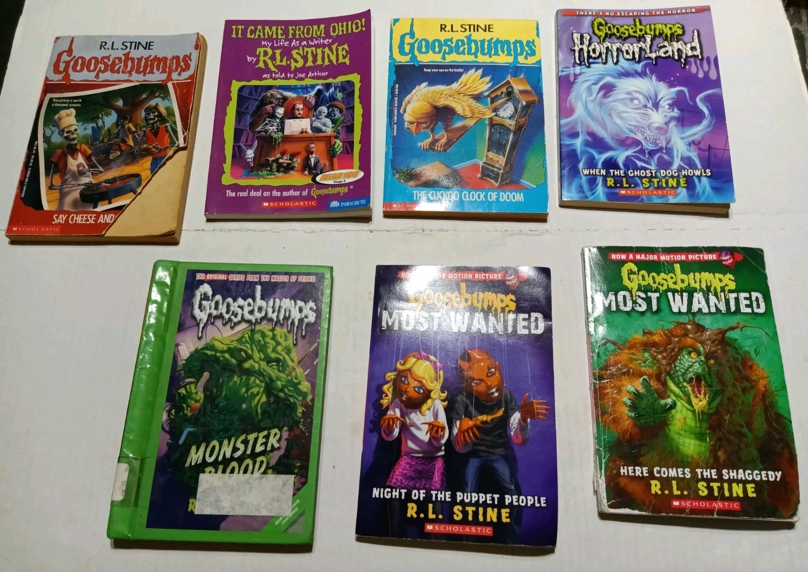 Vintage Goosebumps RL Stine Book Lot of 7 From 90s- 2000s Paperbacks