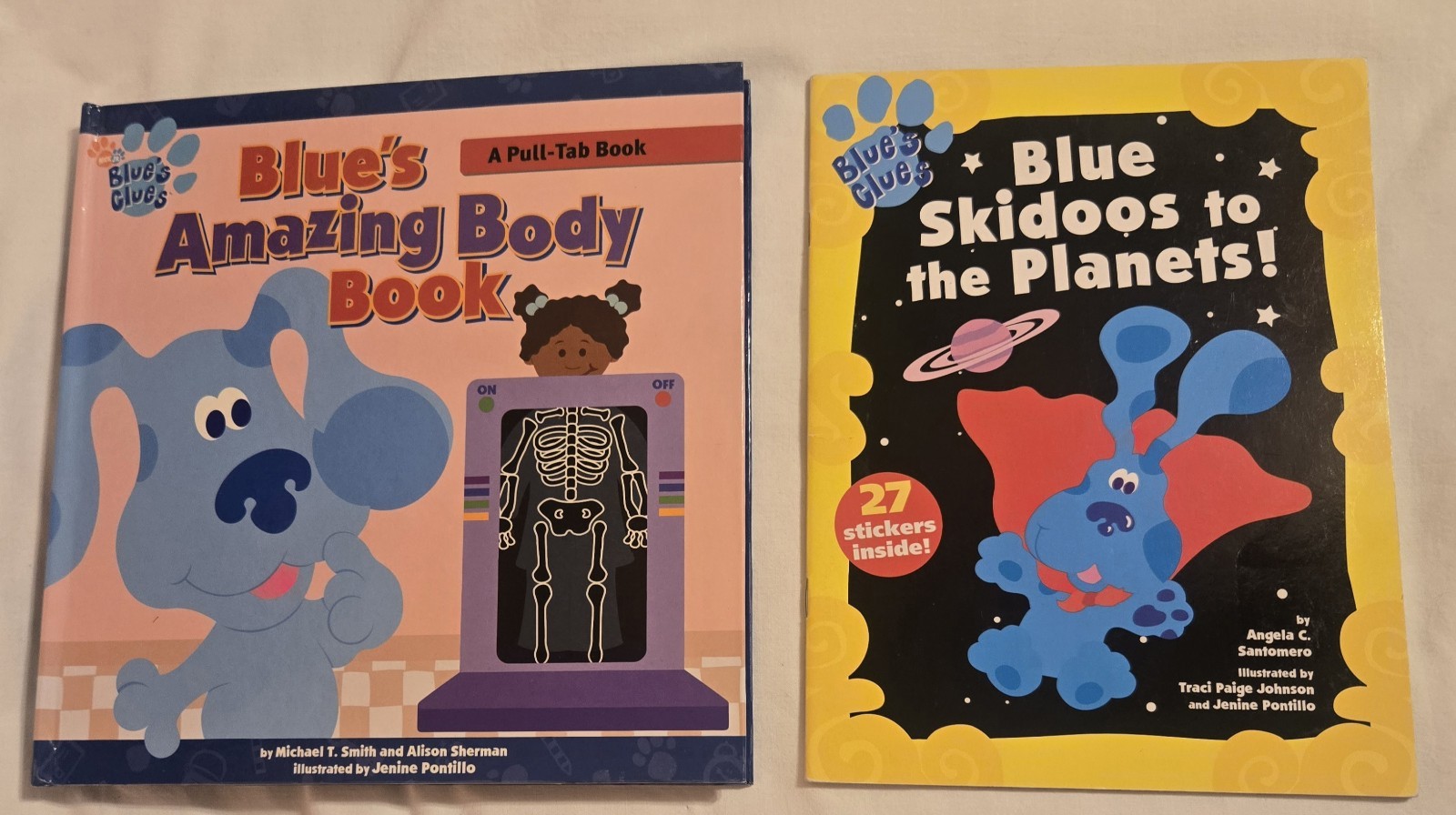 Vintage Blue’s Clues Book Bundle – New “Amazing Body” & VGUC “Skidoo to Planets”