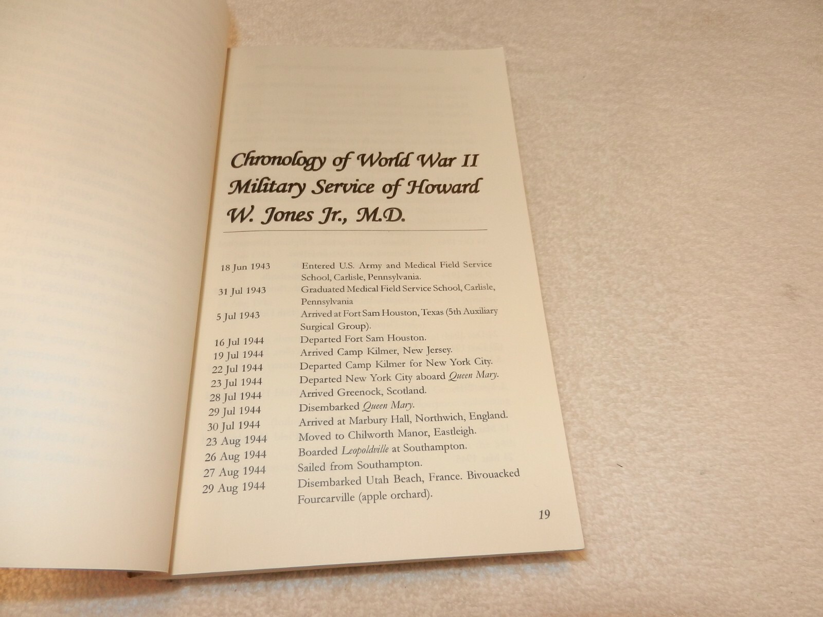 WW II ETO Field Hospital Surgeon w/ surgery details “WAR AND LOVE” Vet Signed