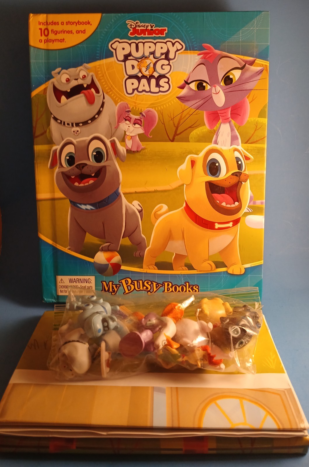 My Busy Book Disney Junior Puppy Dog Pals Storybook 9 Of 10 Figurines & Playmat