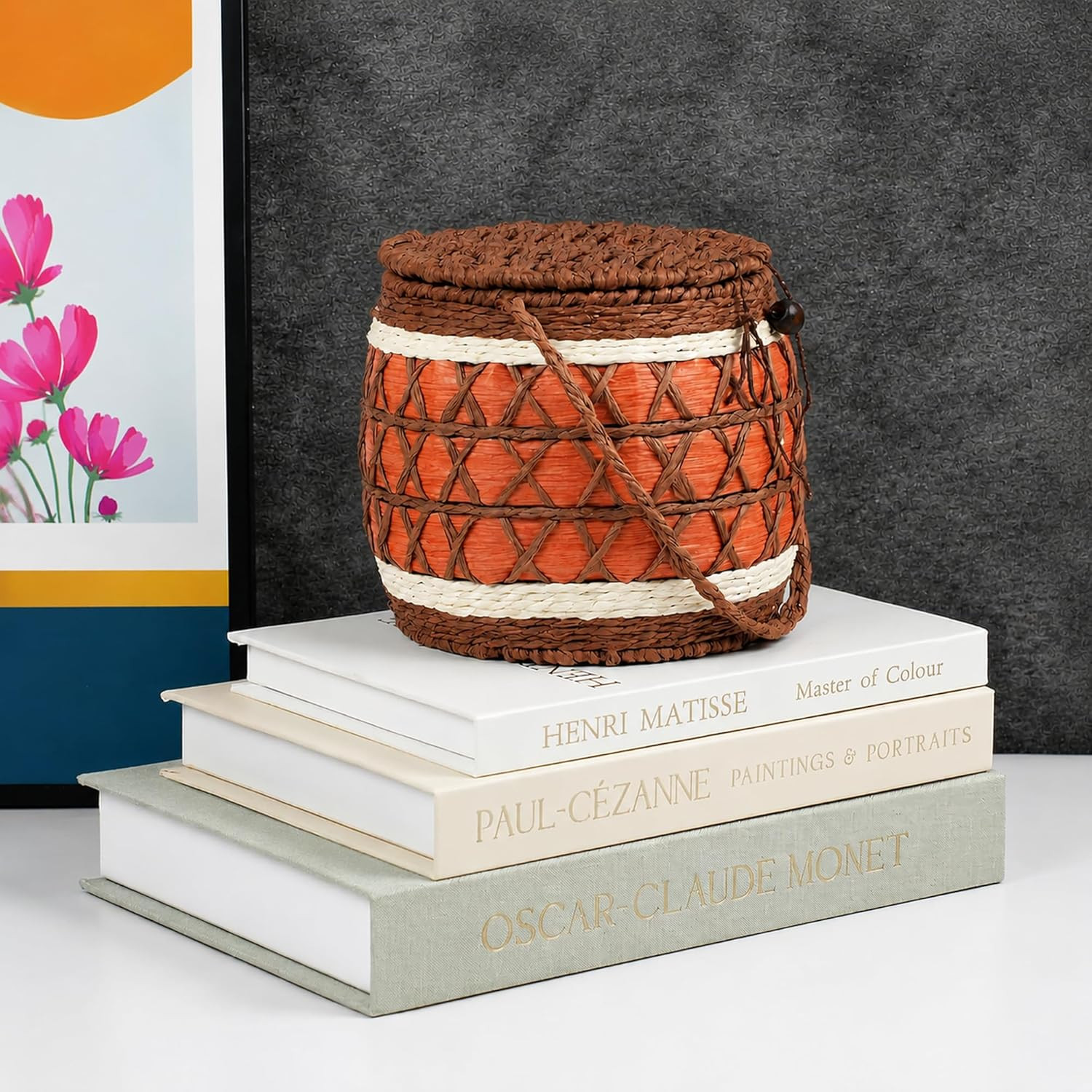 Decorative Books for Home Decor,Set of 3 Aesthetic Faux Books with Storage Box,L