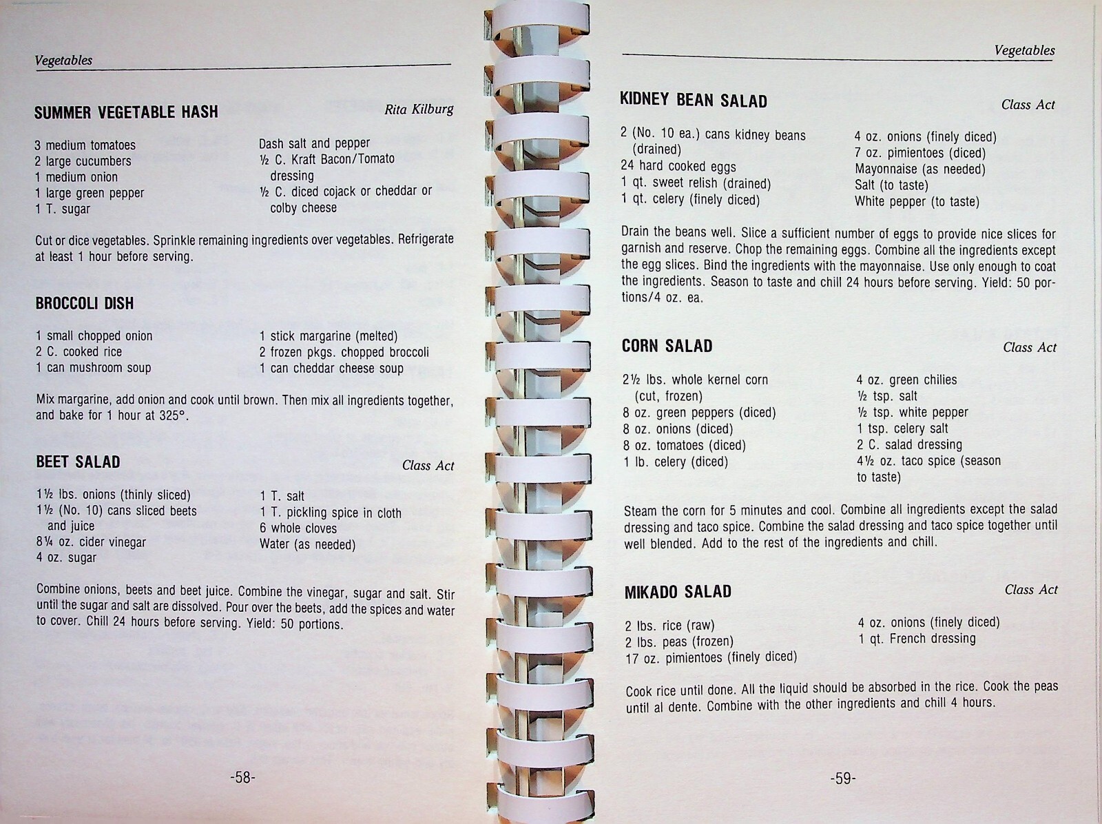 KCC Culinary Club Cookbook By Kirkwood, Comm. College With 218 Pages Paperback