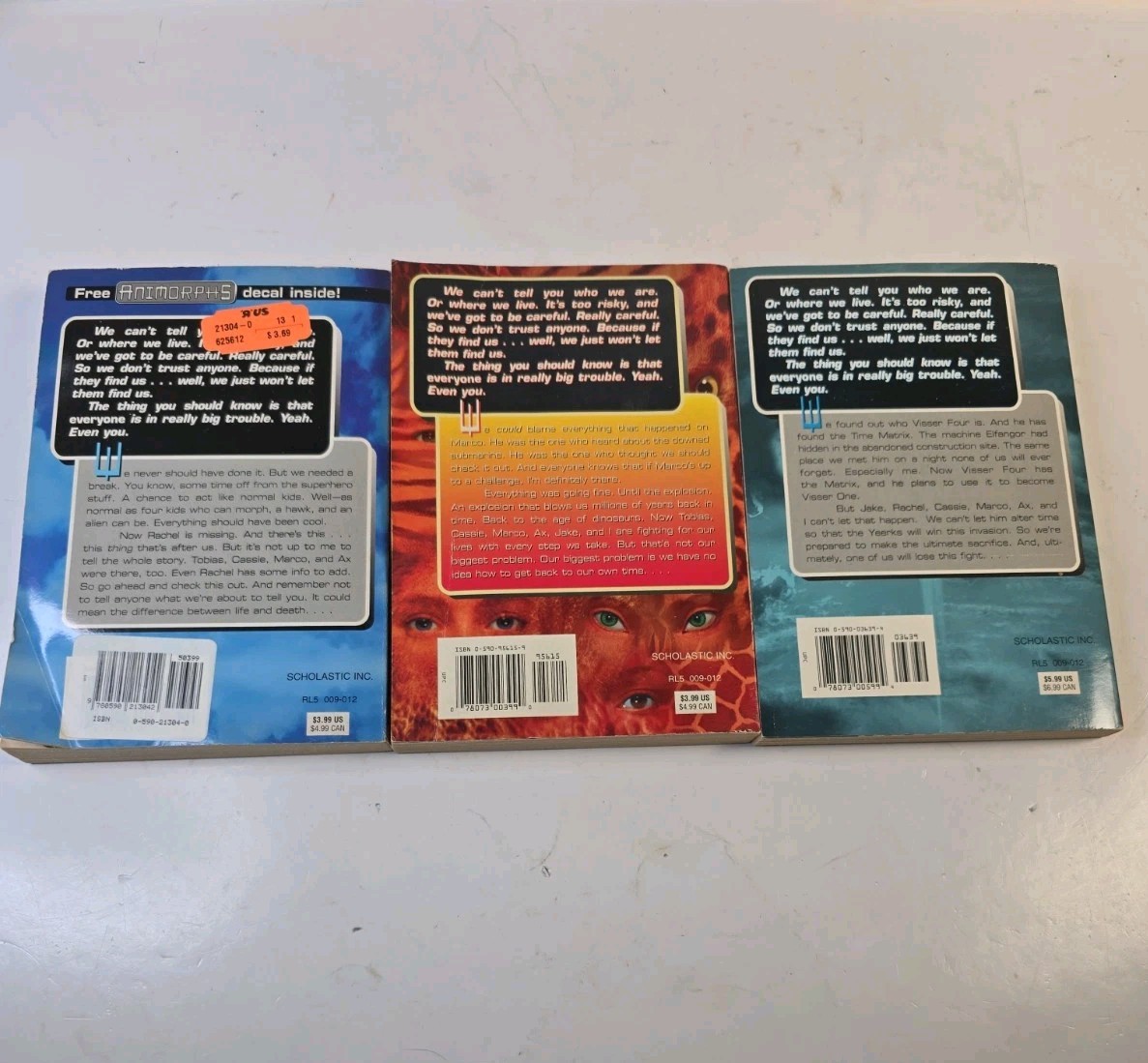 Lot of 3 Animorphs Megamorphs Books 1, 2, 3 First Print