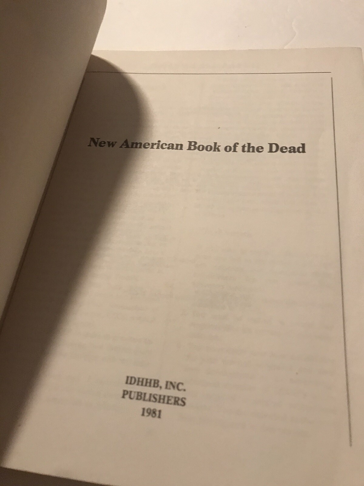 “New American Book of the Dead” by Gold, E. J. Book 1981 210 Pages Rare
