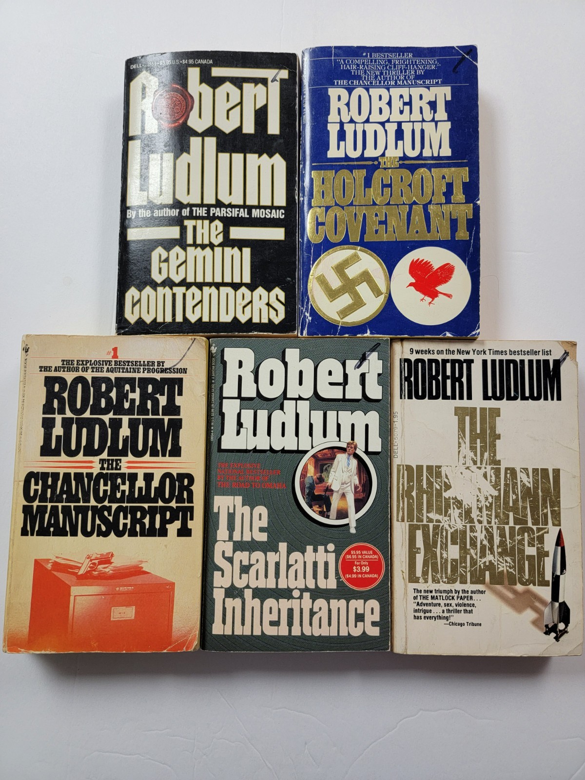 ROBERT LUDLUM~ Book Lot of 5 Paperbacks VINTAGE See Description For Titles