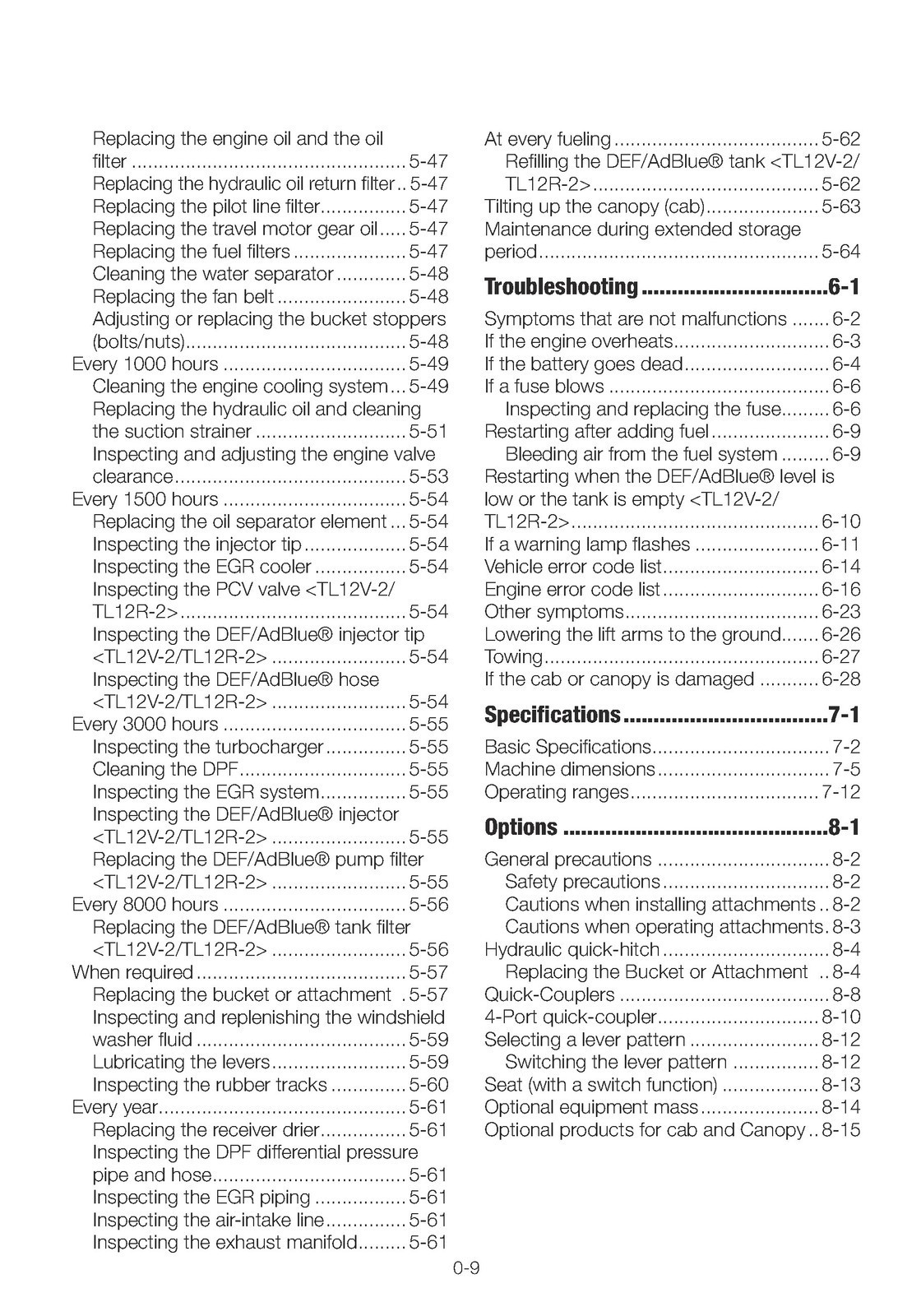 TAKEUCHI TL10V2 TL12V2 TL12R2 TRACK LOADER OPERATOR MANUAL – LOOP FIXED – COVERS