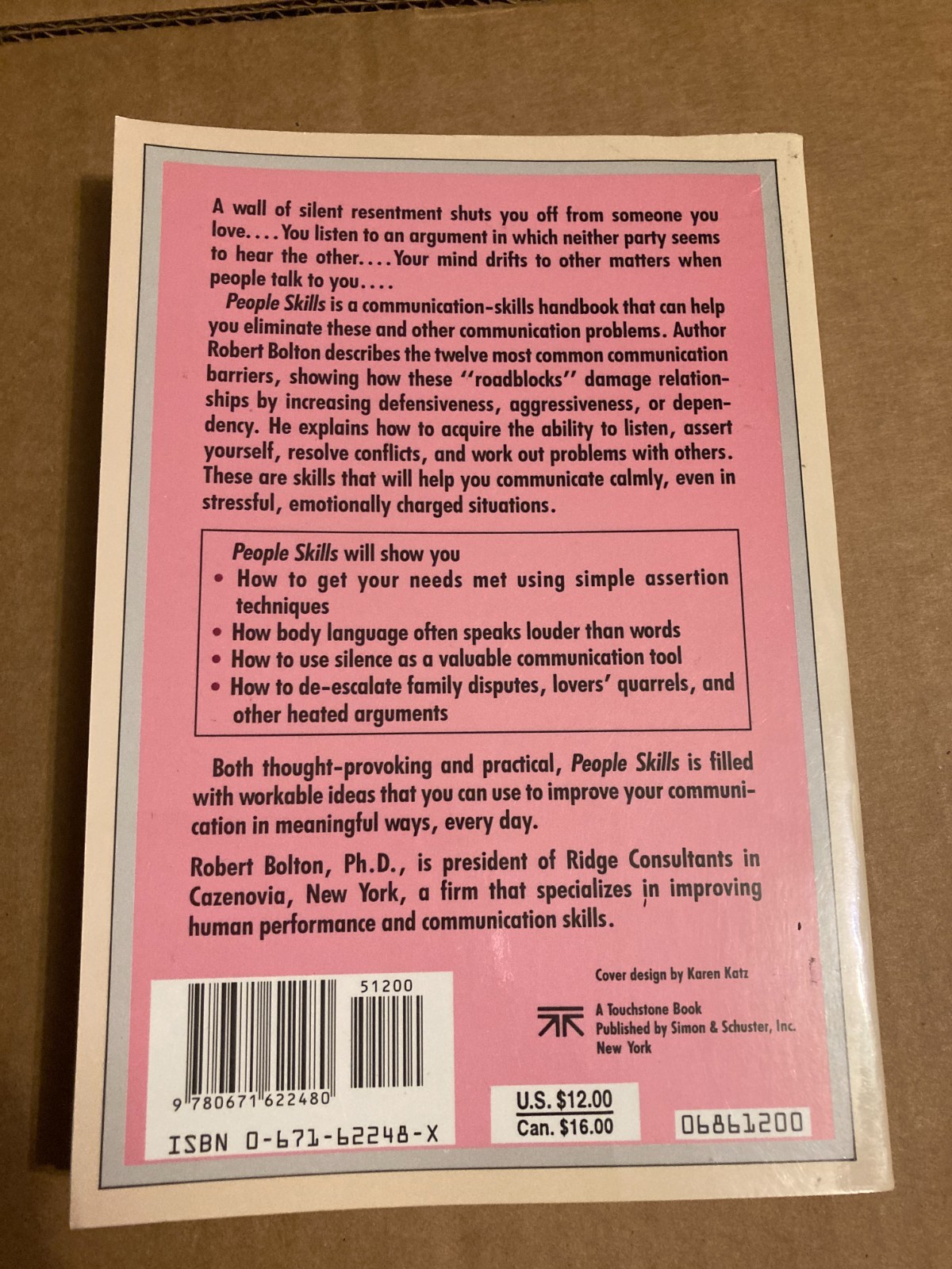 People Skills by Robert Bolton (1986, 1st touchstone edition)