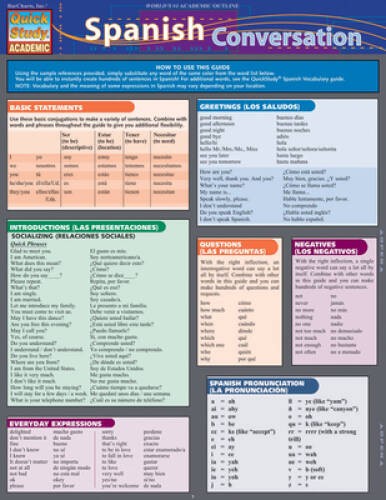 Spanish Conversation (Quick Study: Academic) – Cards – VERY GOOD