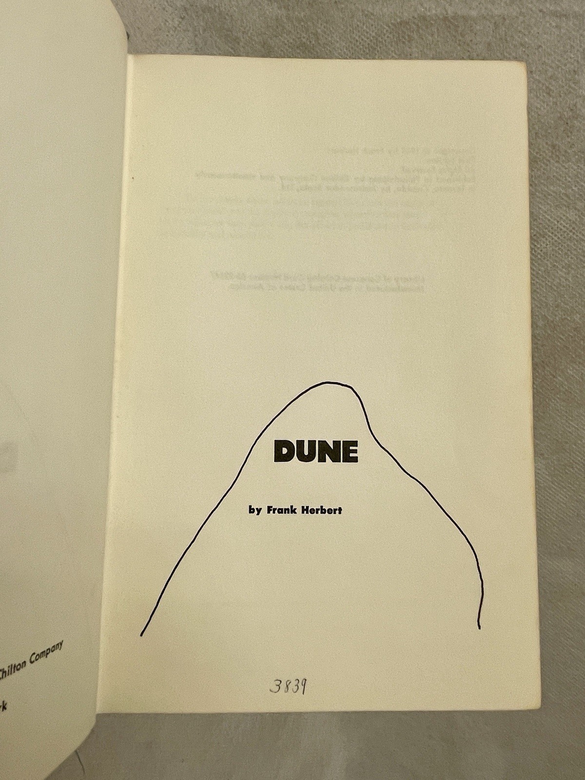 Dune – first edition, first printing – Chilton 1965 – Frank Herbert