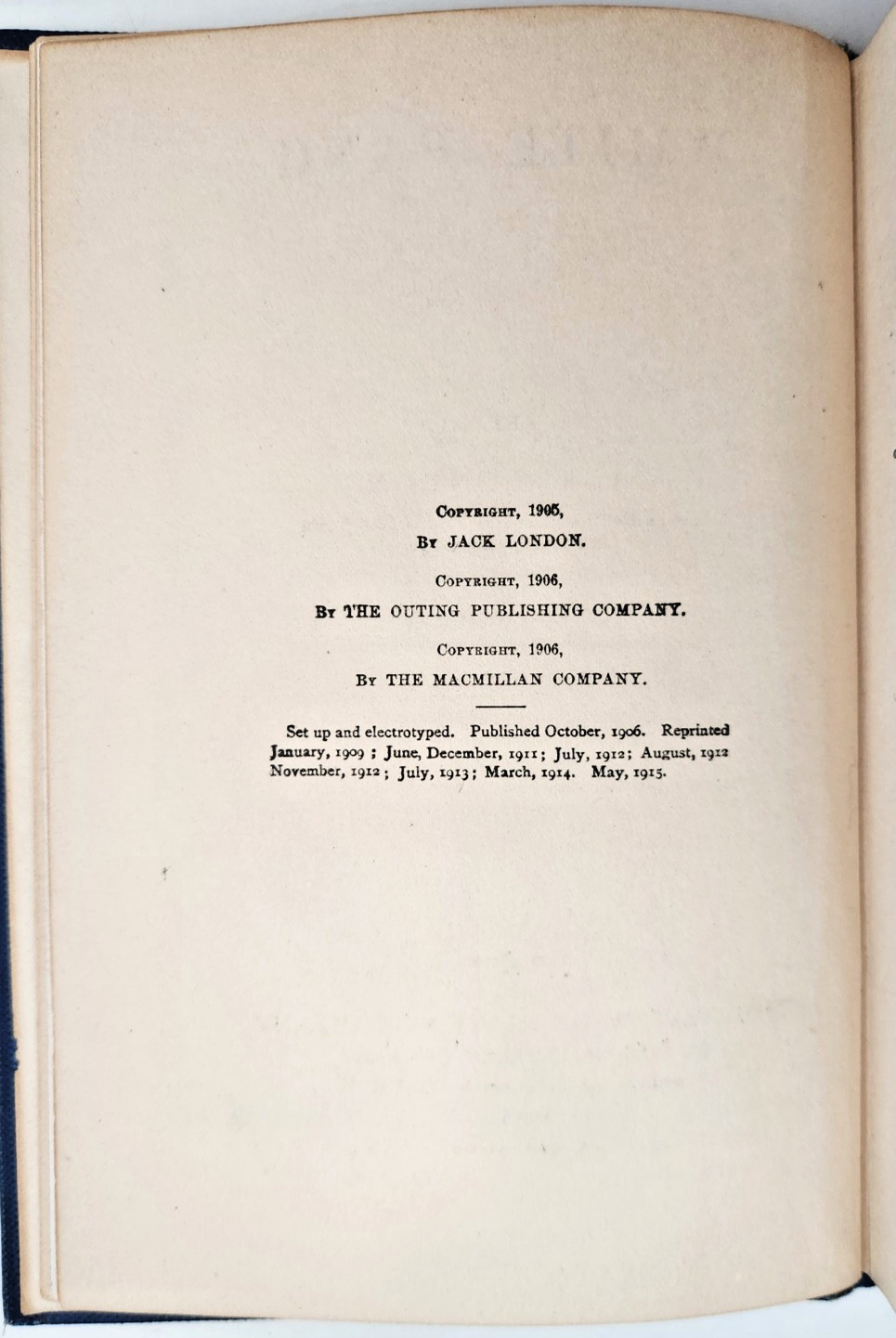 “White Fang” by Jack London, 1915, MacMillan Company Publishers