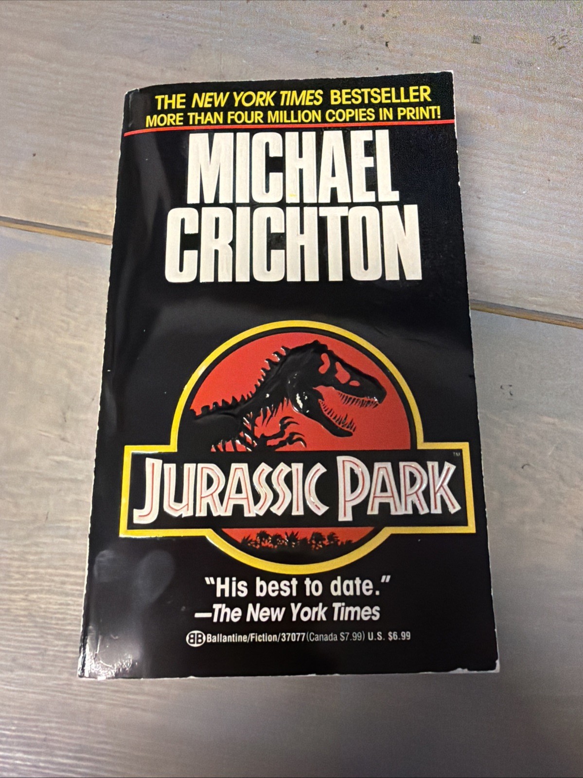 Jurassic Park by Michael Crichton (1993, Paperback, Ballantine Books)