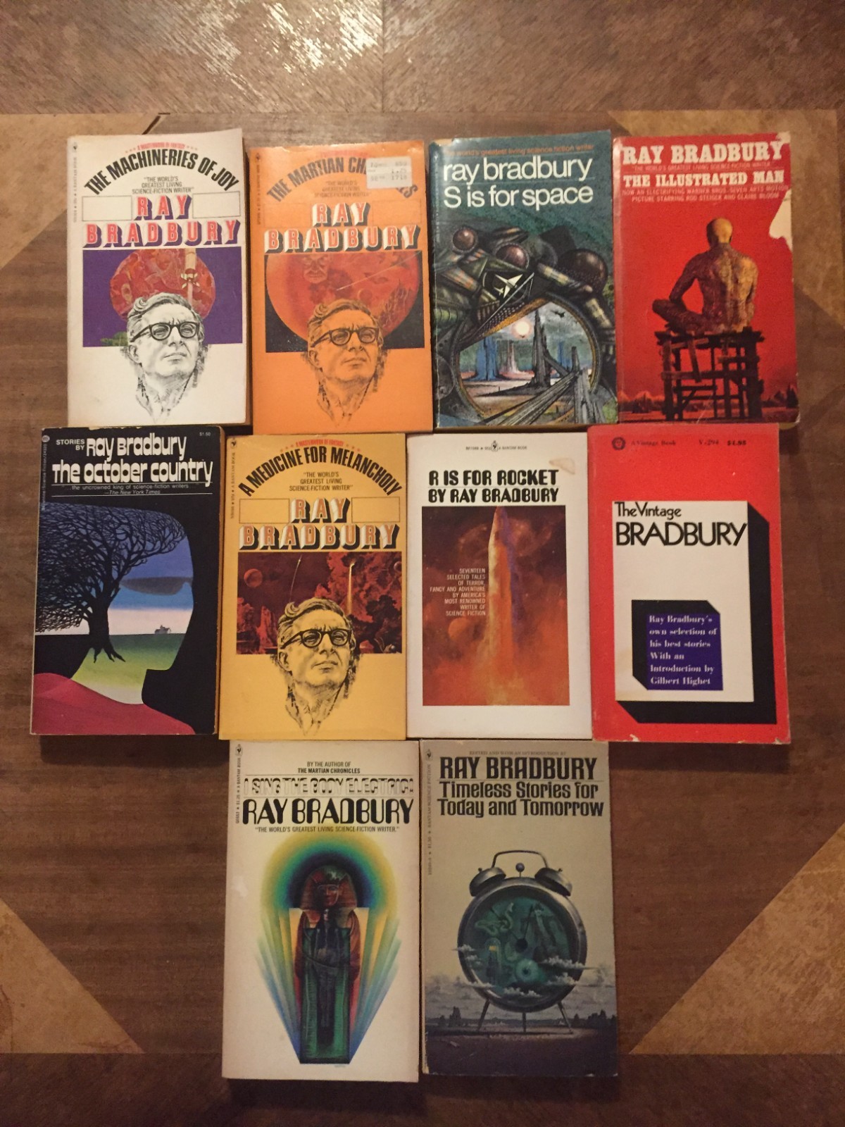 RAY BRADBURY Paperback Book Lot x10 1970s See Description