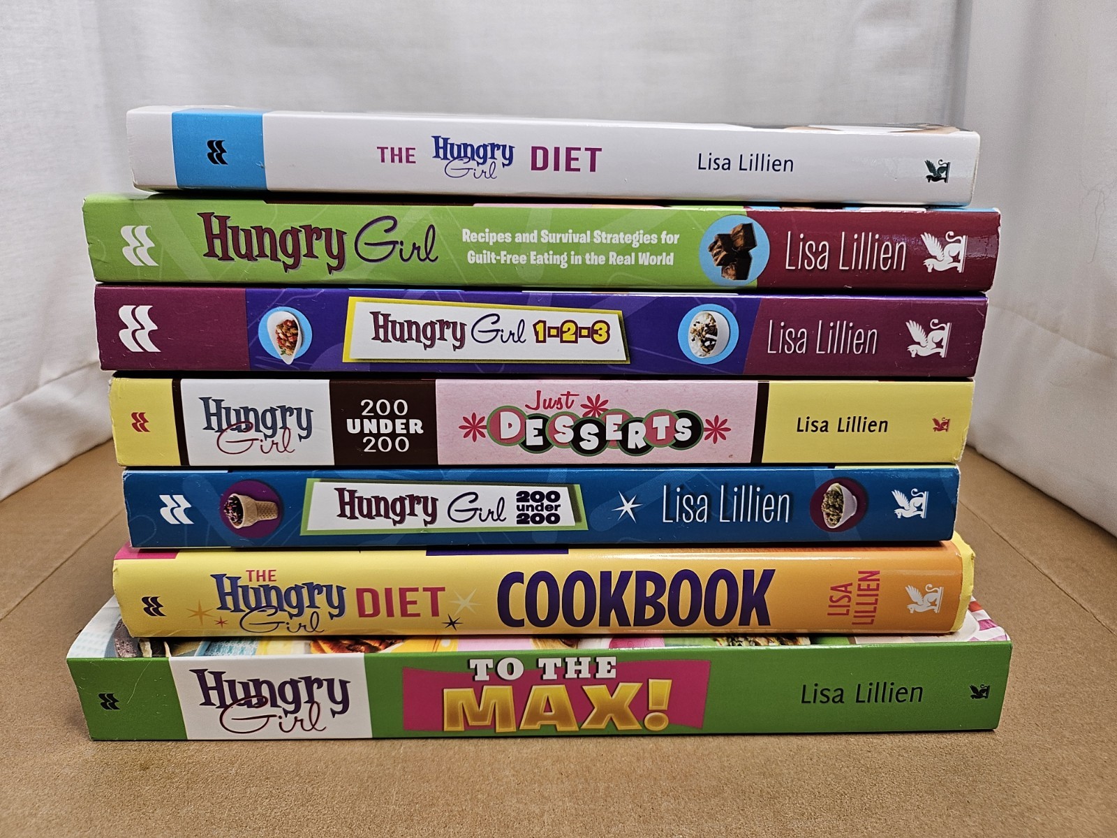 Hungry Girl Cookbook Lot /7 Lisa Lillien – Diet, 200 under 200 HG 1-2-3 VGC