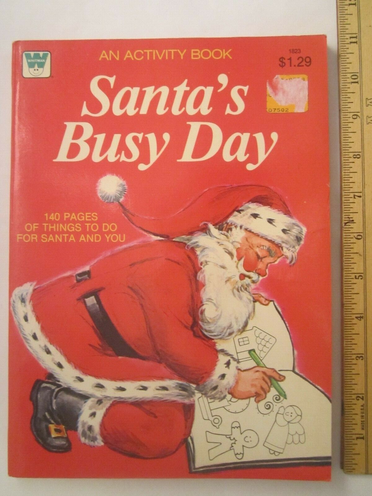 Paperback *Unused* SANTA’S BUSY DAY Activity Book 1982 140 pages [Z102c]