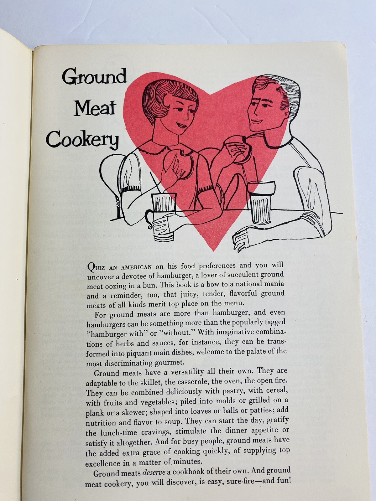 The Ground Meat Cookbook 1955 Culinary Arts Institute 68 Pages