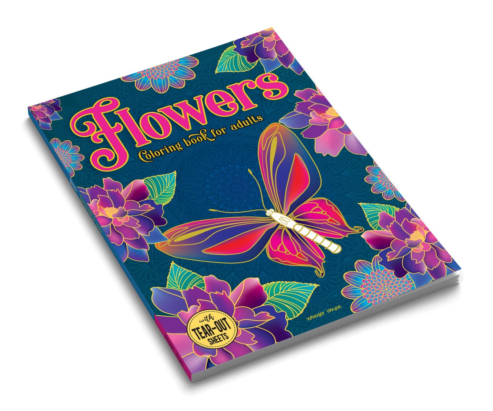 Flowers Coloring Book for adults Multicolor