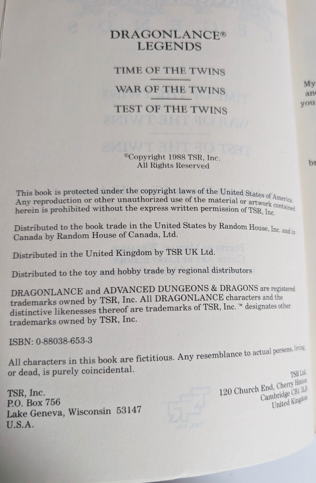 Dragonlance = Weis & Hickman = LEGENDS = collector’s edition softcover 1st 1988