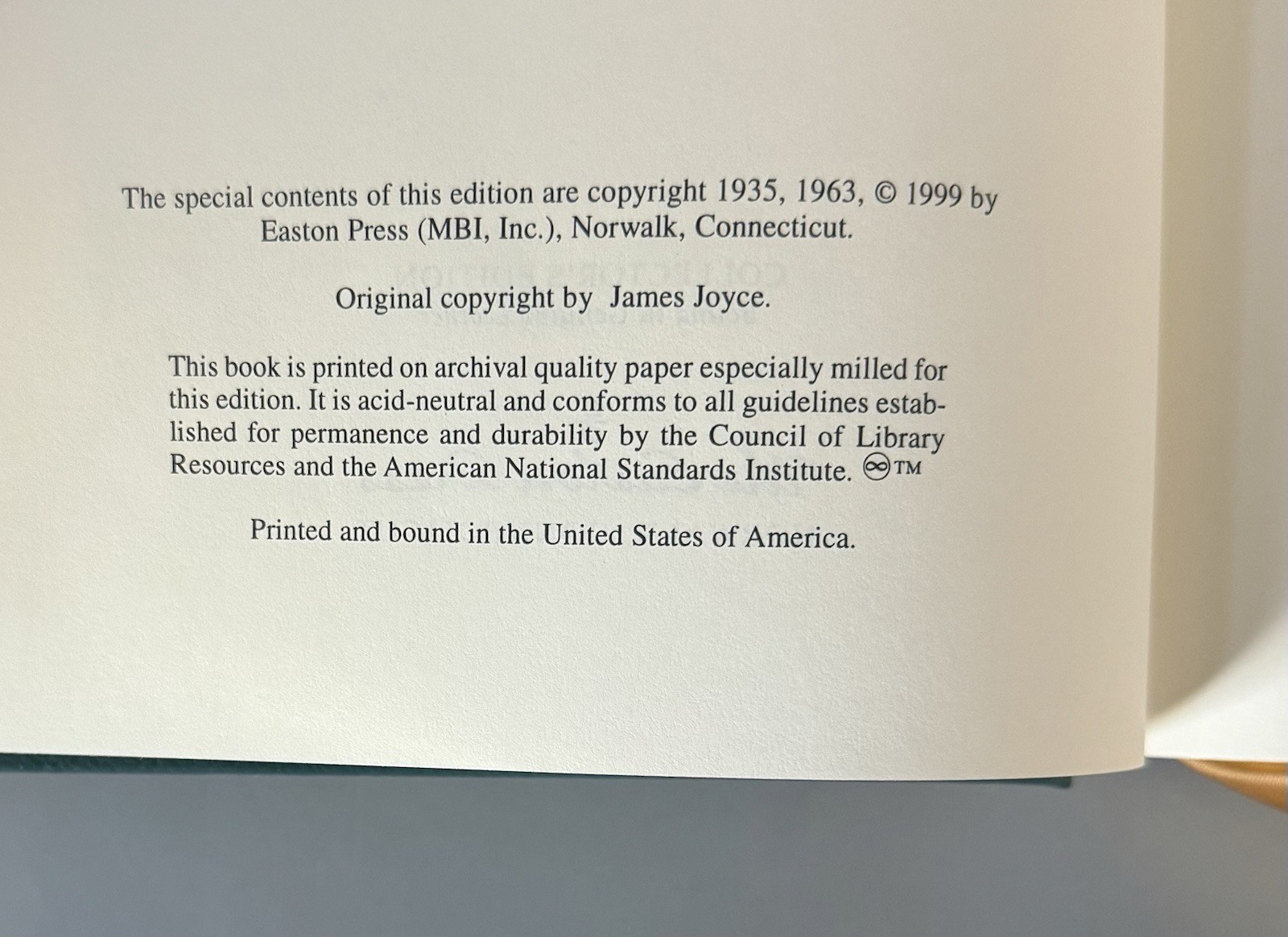 Ulysses by James Joyce — Leather Bound, Hardcover — 1999 Easton Press