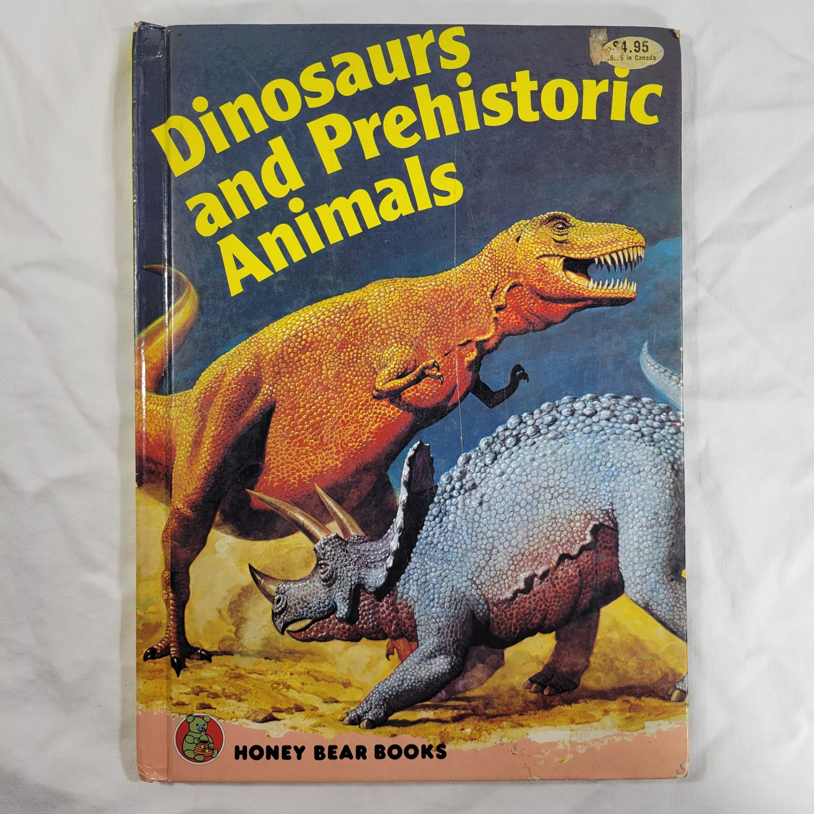 Dinosaurs And Prehistoric Animals Book Vintage 1981 Kid’s Hardcover Honey Bear