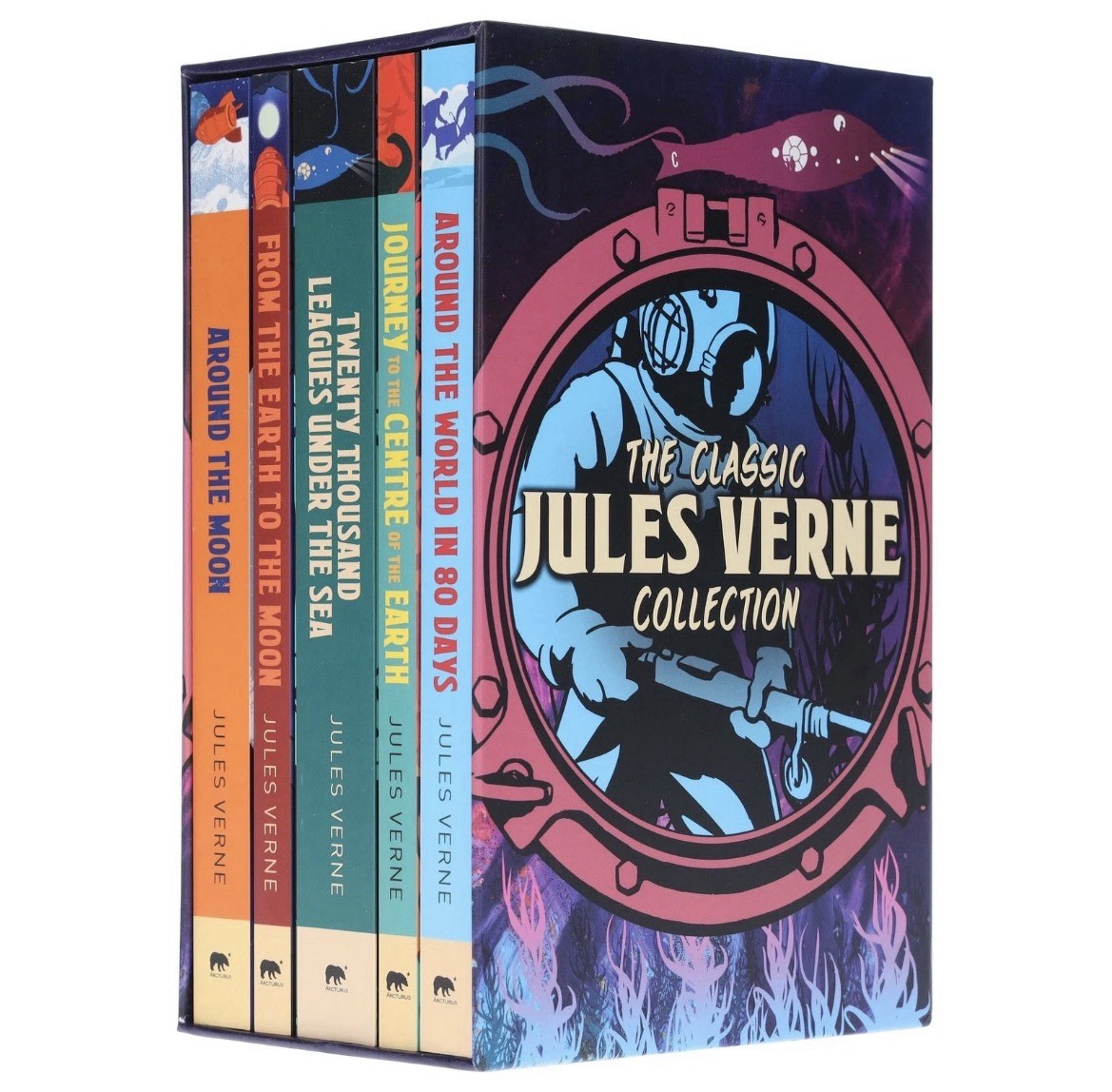 The Classic Jules Verne Collection 5 Books Box Set – Ages 14+ – Paperback – NEW