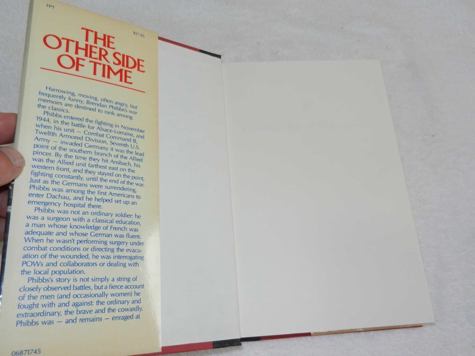 WW II 12th Armored division & CCB Combat Surgeon “THE OTHER SIDE OF TIME”