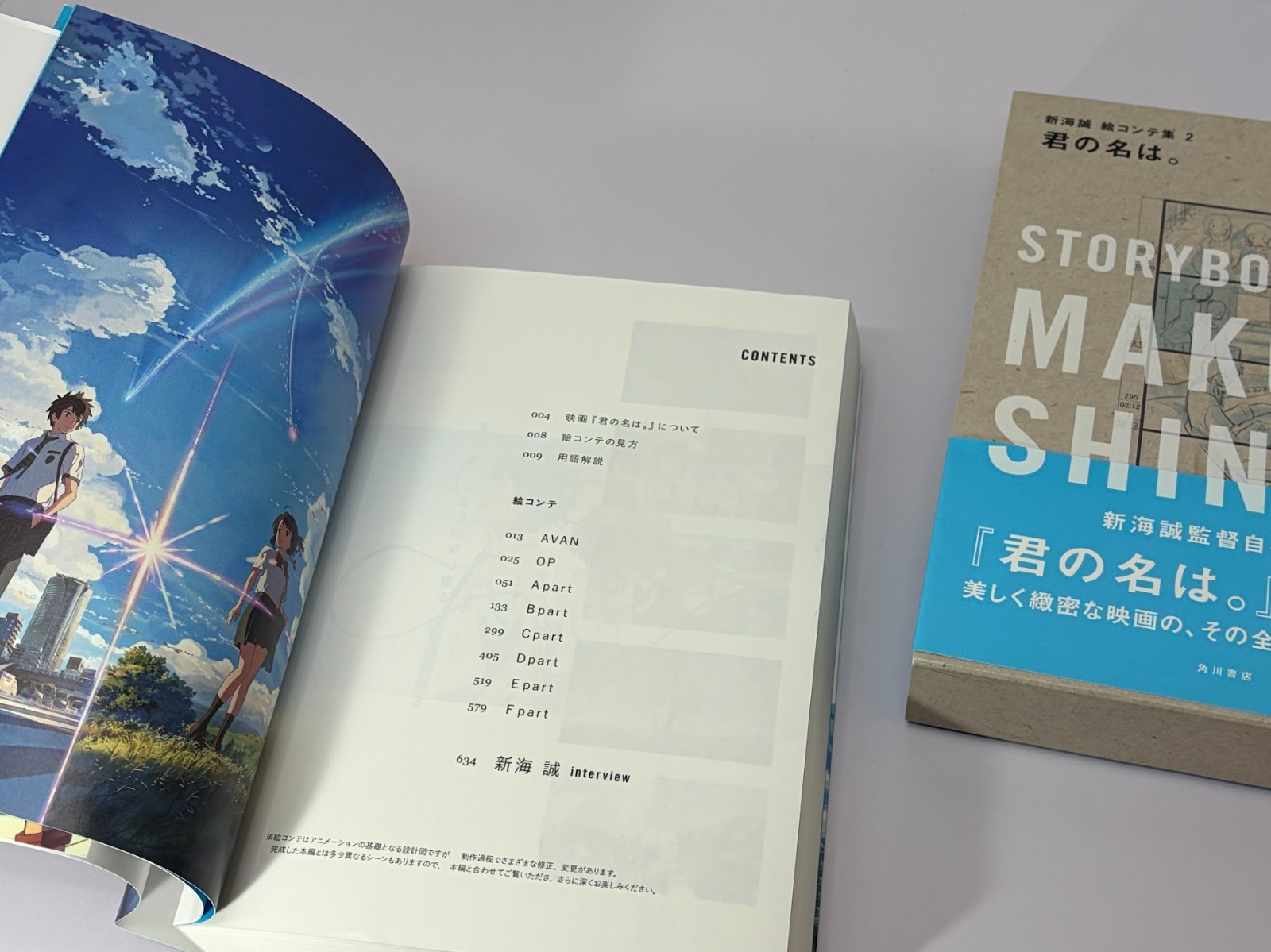 Your Name Storyboard Vol.2 by Makoto Shinkai Rare Art Book Very Good Japan