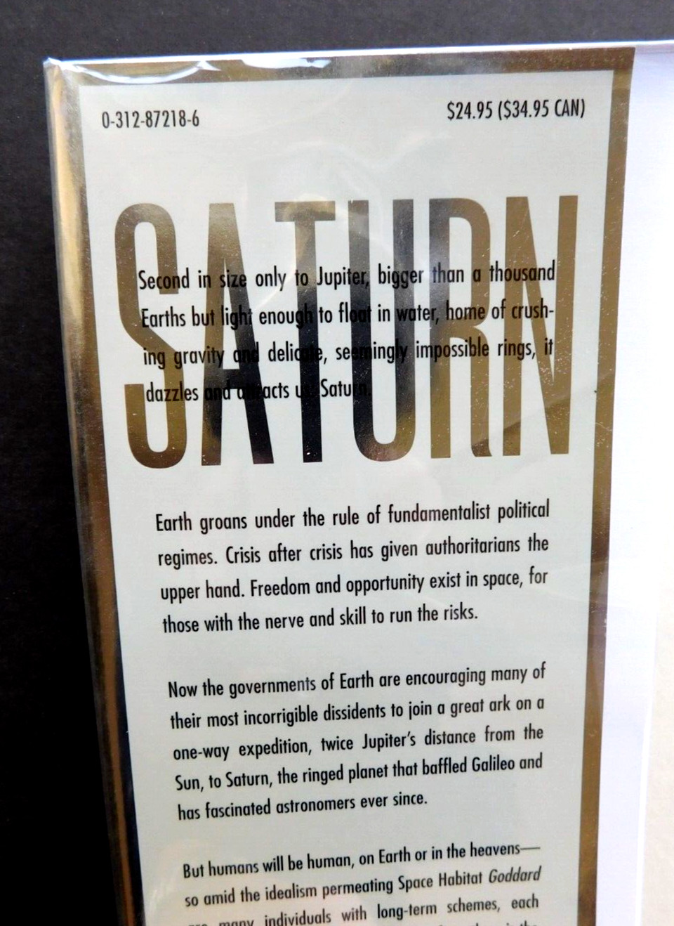 BEN BOVA High grade 2003 collectible hardcover SATURN 402 pages Unread copy
