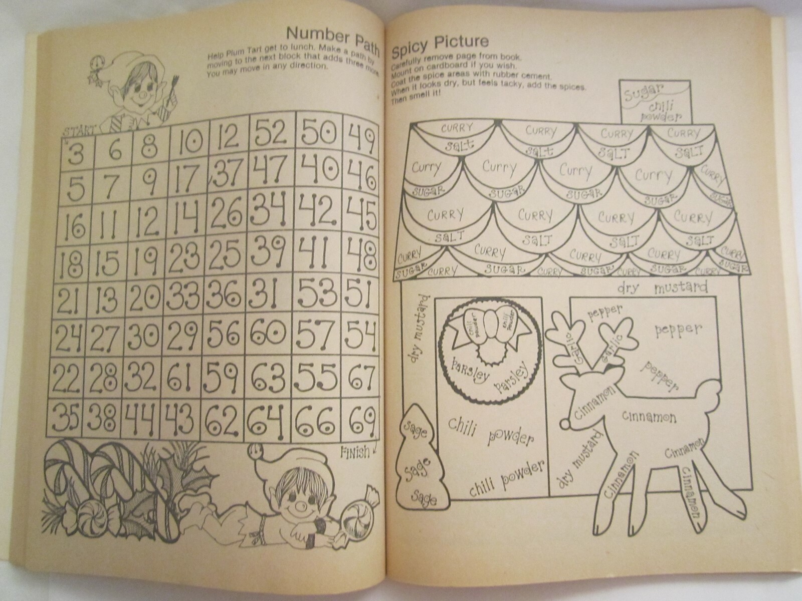 Paperback *Unused* SANTA’S BUSY DAY Activity Book 1982 140 pages [Z102c]