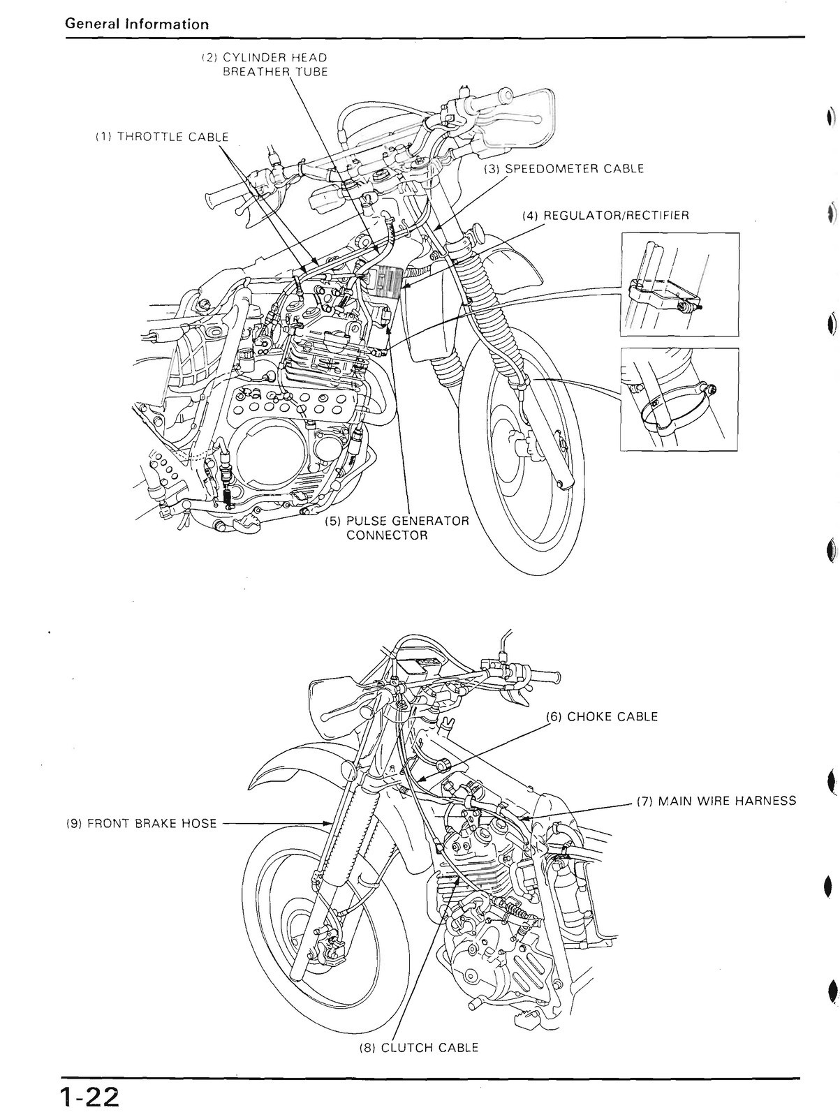 HONDA XR650L Motorcycle Service Manual – TOUGH WIRE BIND – PROTECTIVE COVERS