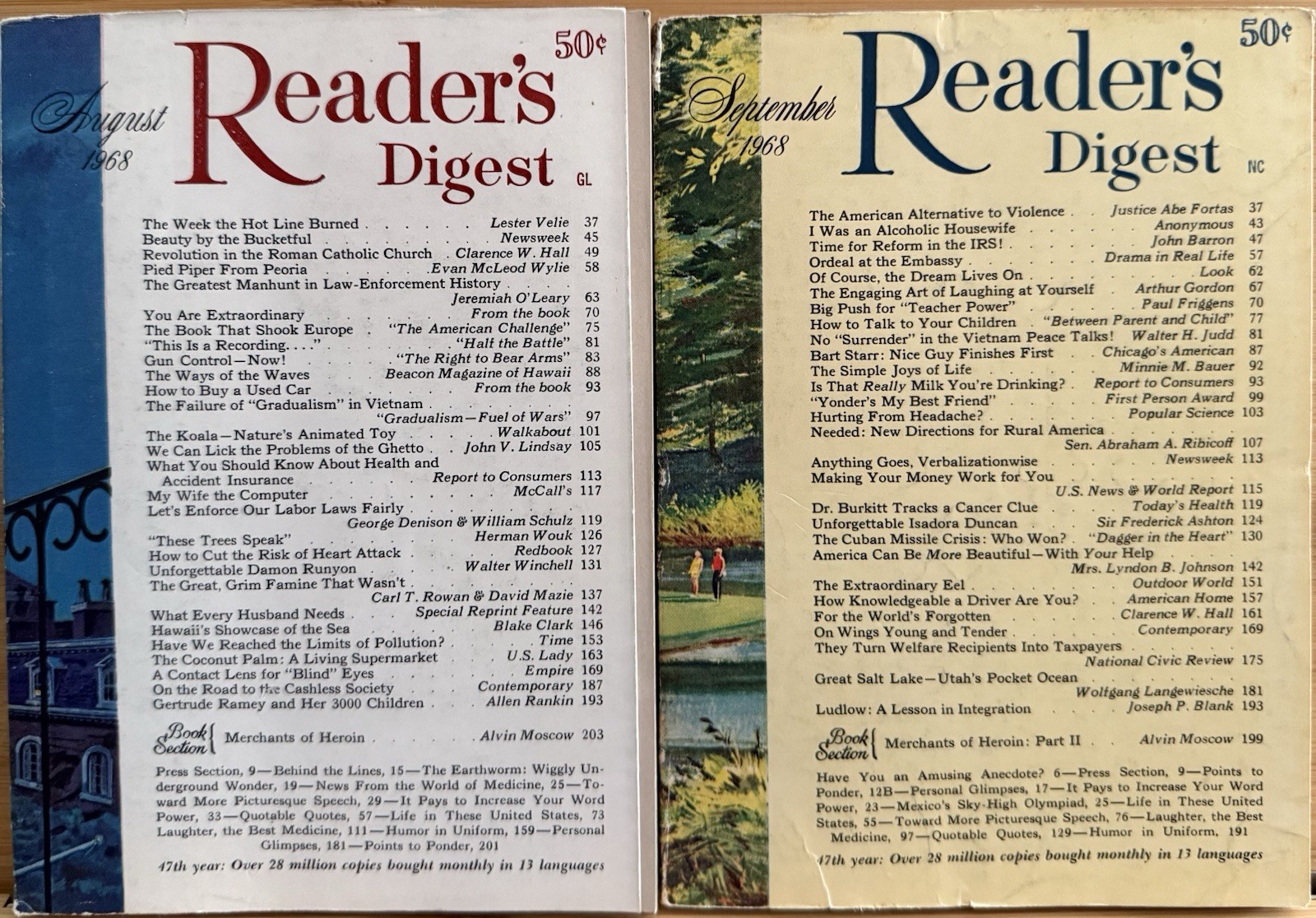 1968 August September 3 READER’S DIGEST MAGAZINE Vintage Ageless Fun Short Story