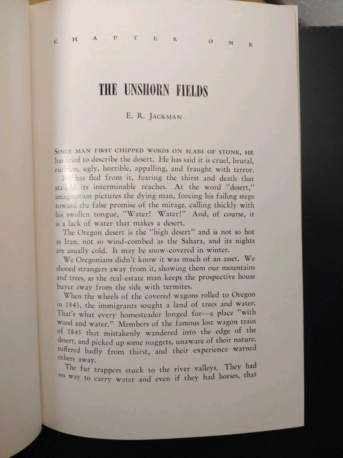 THE OREGON DESERT. E.R. Jackman/R.A. Long. 1969. HCDJ (Scientists & Cowboys)