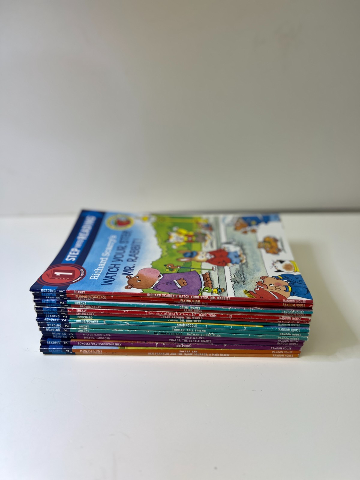 Step Into Reading Lot of 17 Level 1-3 Readers Dinosaurs Cars Batman Whales