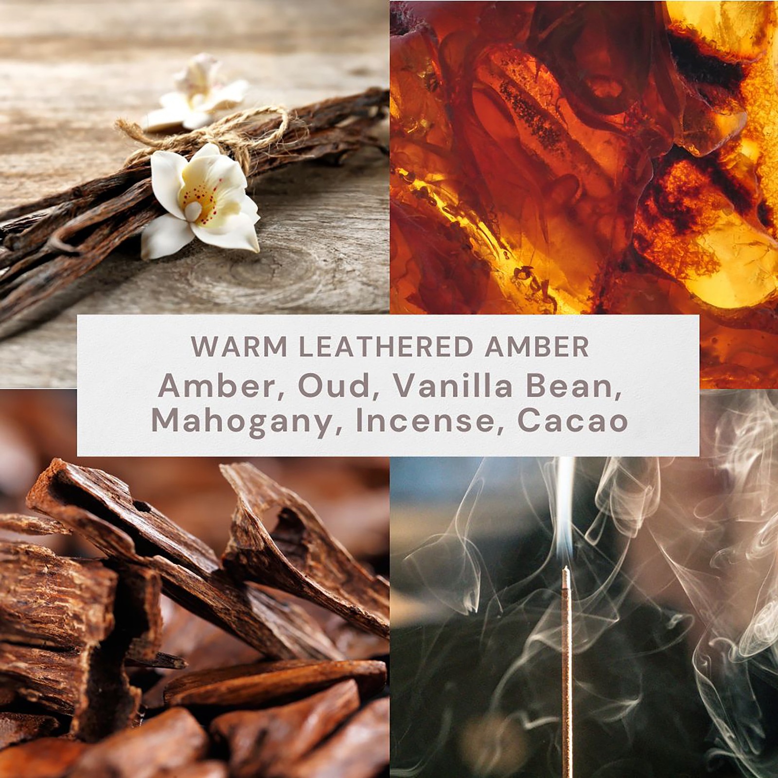 Warm Leathered Amber Scented 4-Wick 80Oz (2.26 Kg) Large Oversized Jar Candle