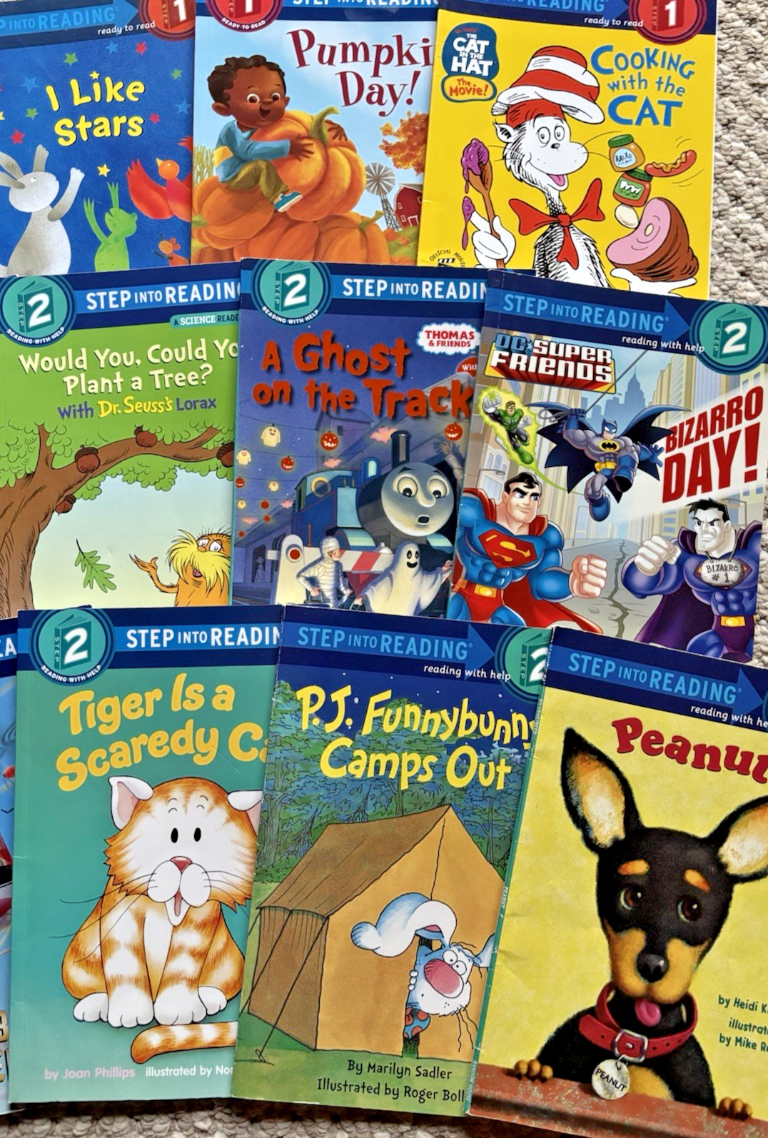 18 Step Into Reading Leveled Early Readers 1-2 Boys Girls Teachers PreK-2nd