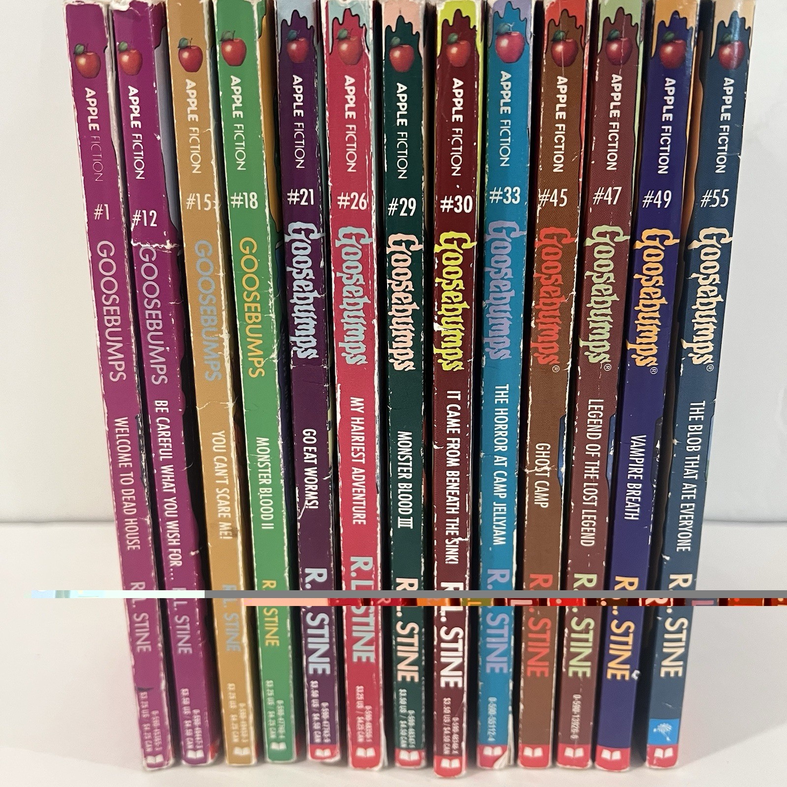 Vintage Goosebumps Book Lot of 13 R.L. Stine PB Horror Books Chapter Books Kids