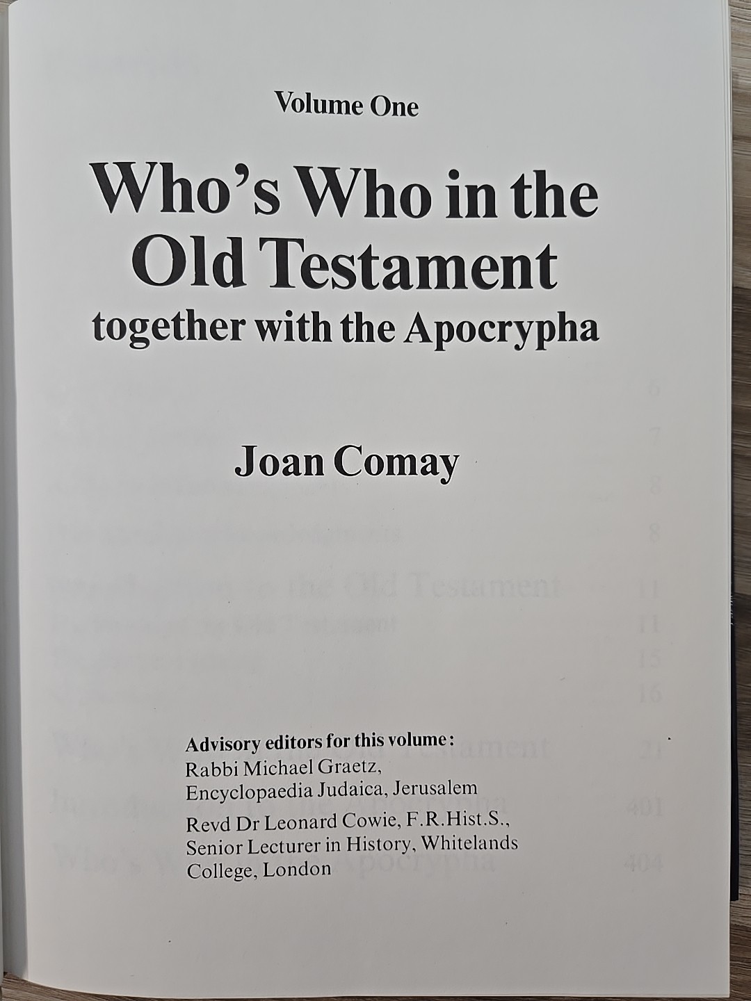 WHO’S WHO IN THE BIBLE Two vols in One Old And New Testament & Apocrypha HC 1980