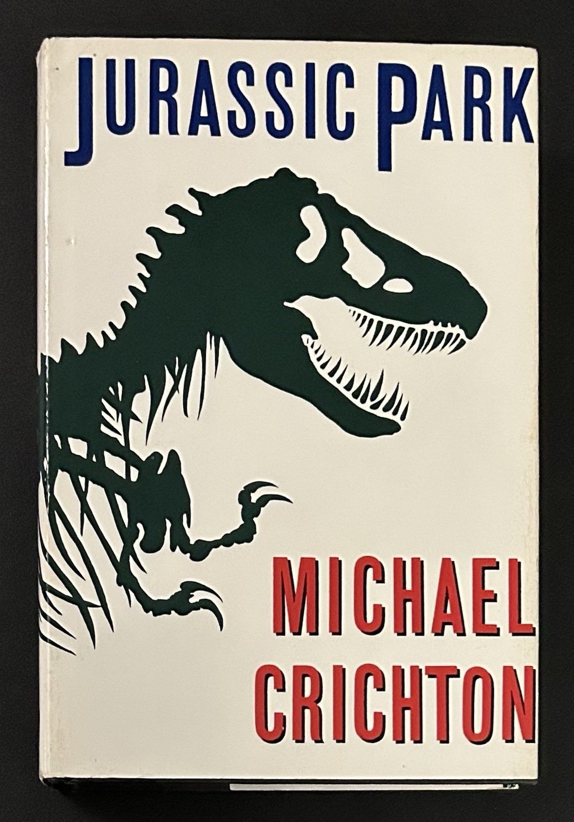 ‘Jurassic Park’ Michael Crichton 1990 Knopf 1st Ed HC w/dust jacket used GD