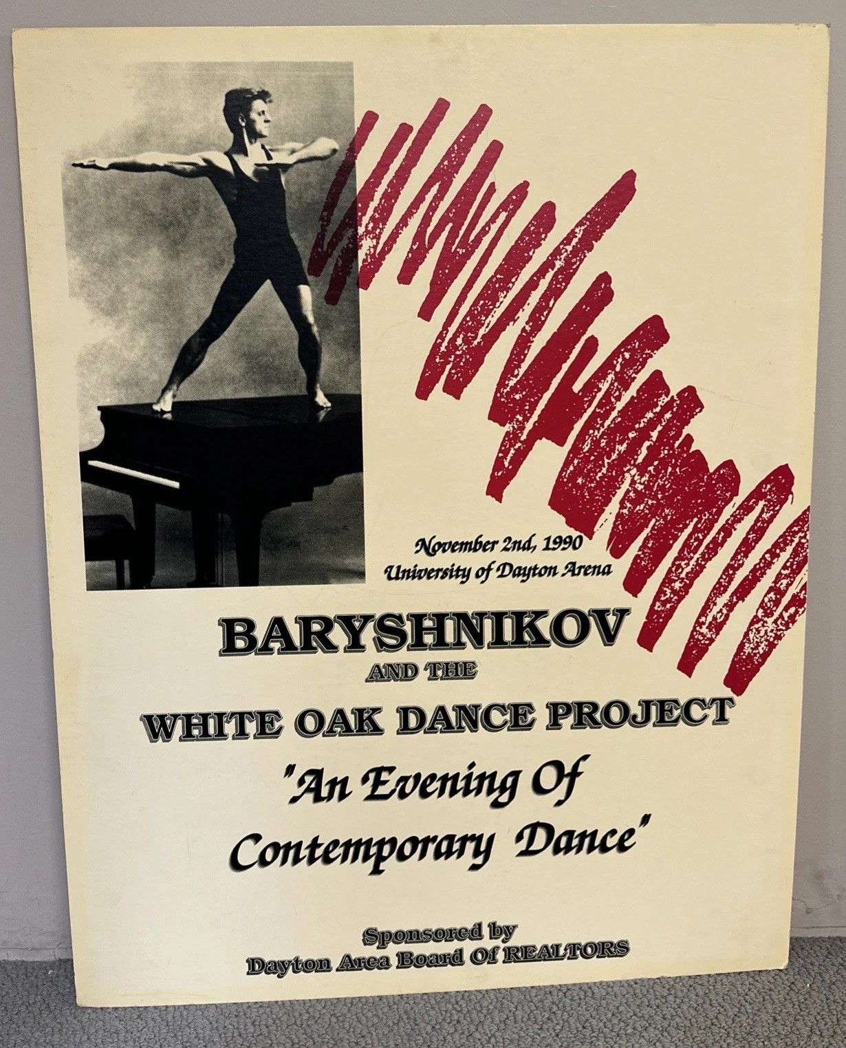 Mikhail Baryshnikov The White Oak Project 1990 Dayton OH Advertising Poster