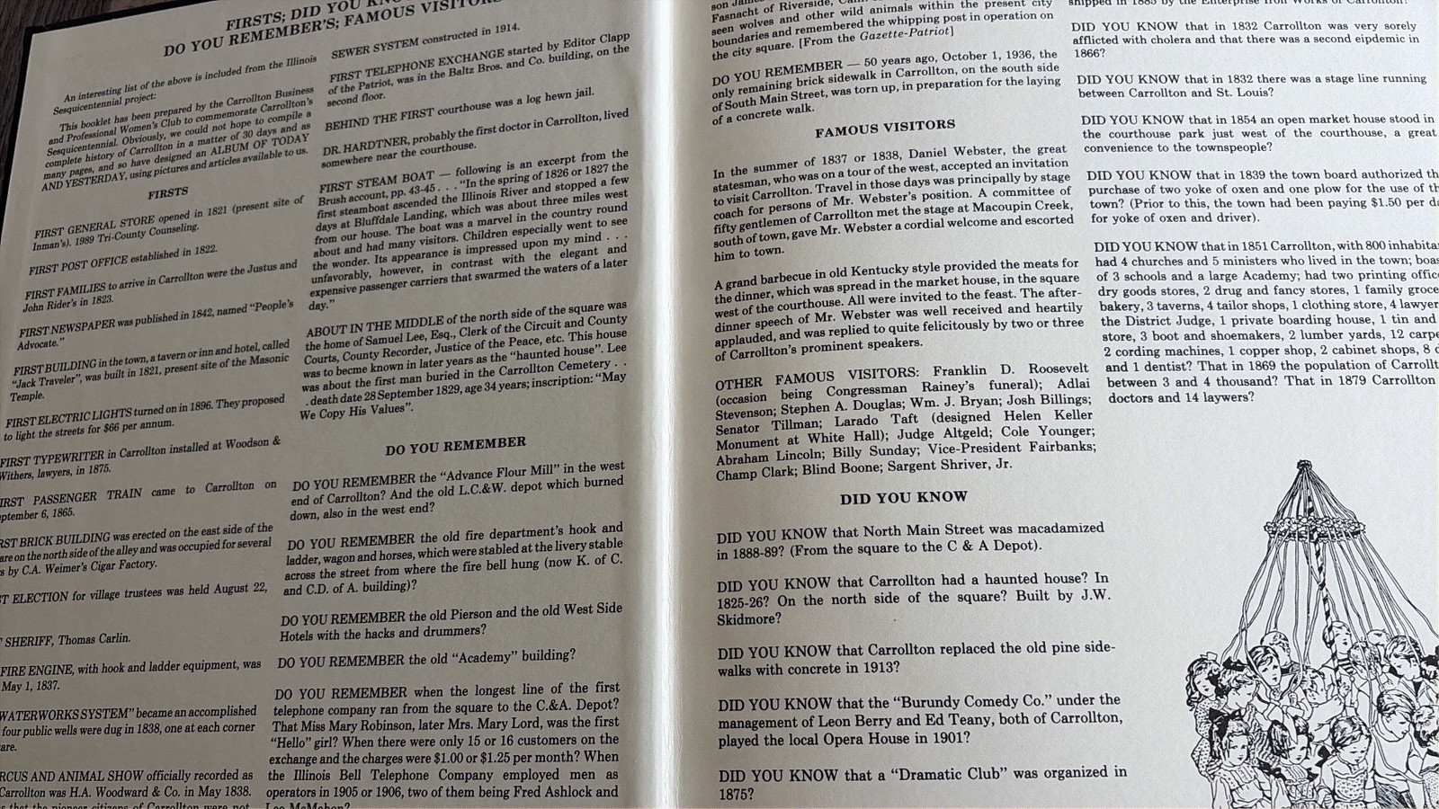 History of the Carrollton, Illinois area, 1821-1989