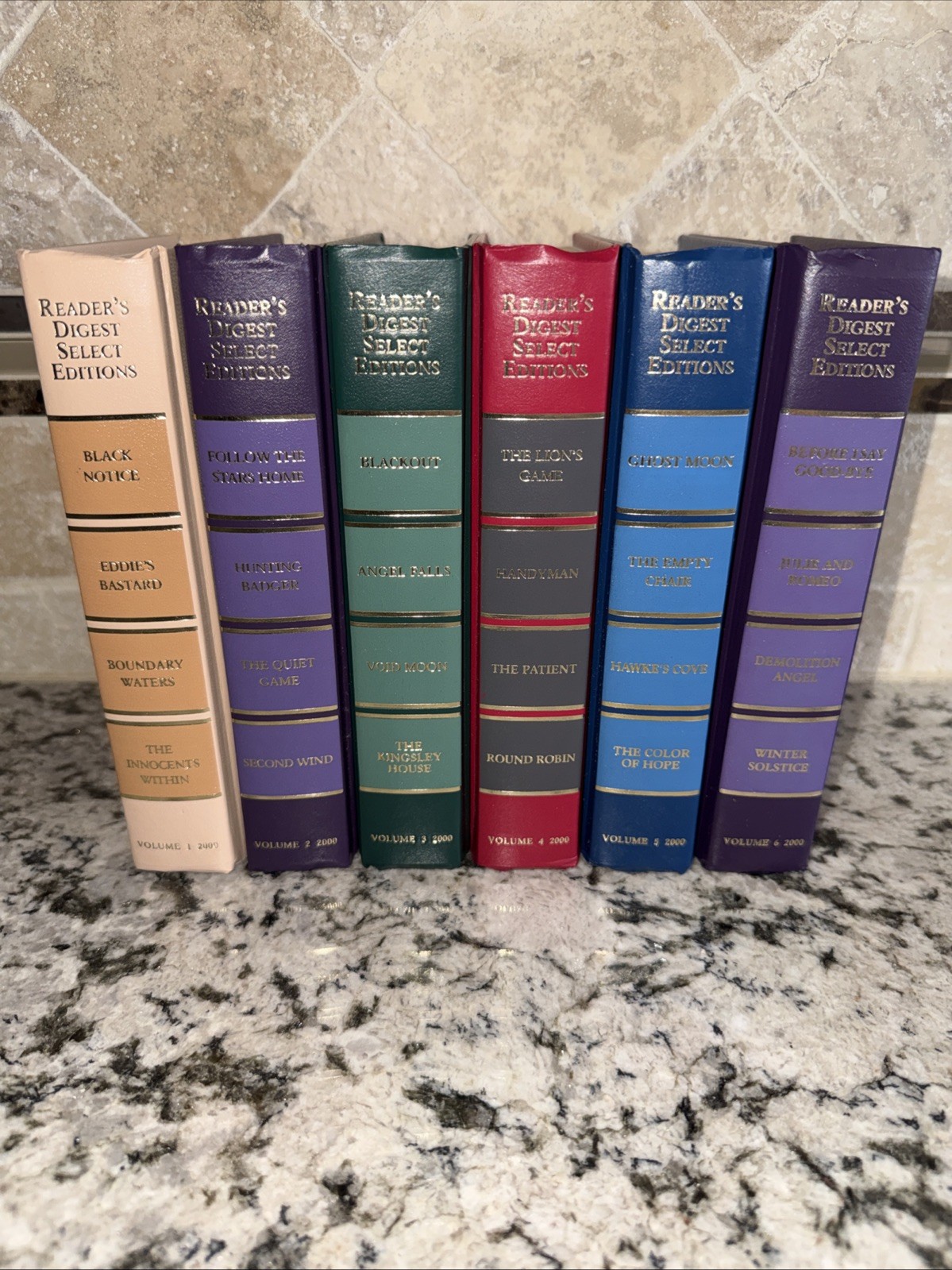 Reader’s Digest Condensed Books Lot of 6 Staging Multicolor Decor Display 2000